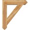 Ekena Millwork Traditional Arts and Crafts Rough Sawn Bracket w/ Offset Brace, Western Red Cedar, 8"W x 34"D x 40"H BKT0806X34X40TRA03RWR - alternate 3